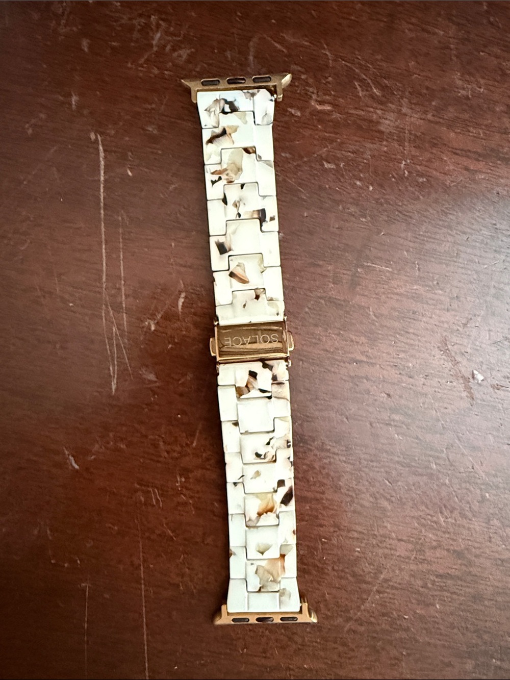 Solace White Tortoise Apple Watch Band 42mm GUC